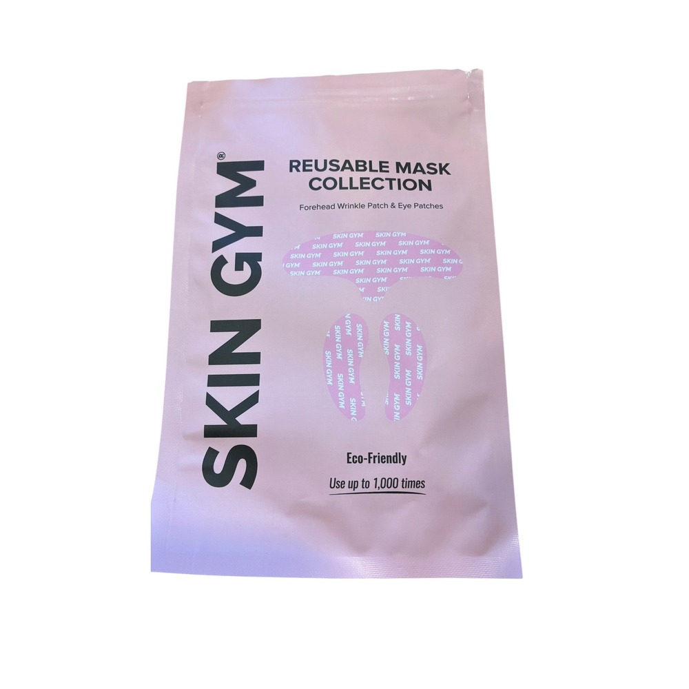 Skin Gym Reusable Silicone Forehead & Eye Patch Set New